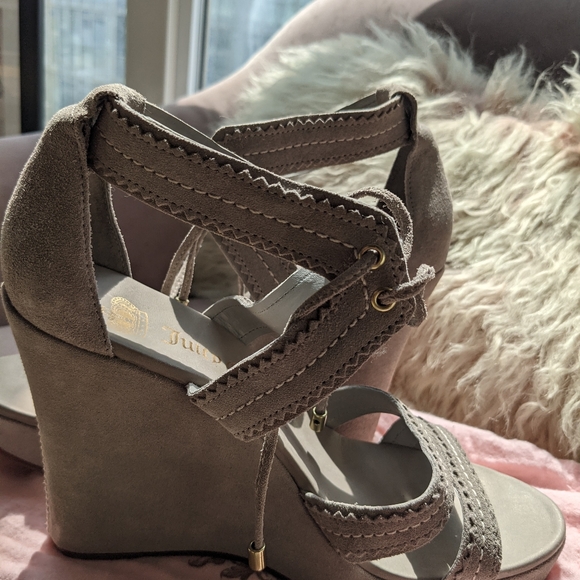 Juicy Couture Suede Platform Wedge Sandal - Picture 3 of 9